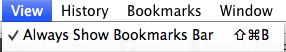 How to show the bookmarks bar in Chrome