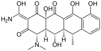Doxycycline, a tetracycline antibiotic.